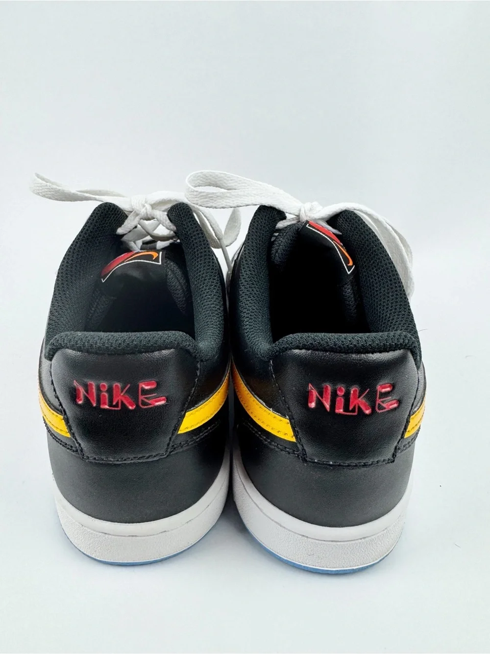 Nike Court Vision Low 'Black Gradient' sneakers Red & Yellow Gradient Swoosh